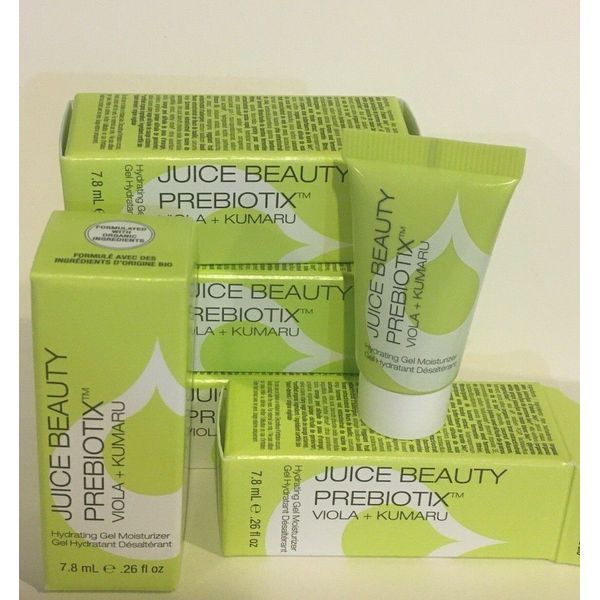 5X Juice Beauty Prebiotix Hydrating Gel Moisturizer 0.26 Oz Viola +Kumaru Sealed