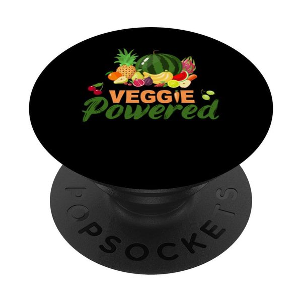 Veggie Powered - Vegan Veganer Vegetarier PopSockets mit austauschbarem PopGrip