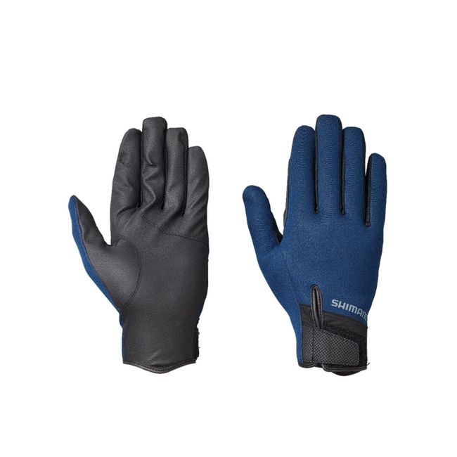 Shimano Titanium Alpha Glove Finger Out GL-012V Navy L