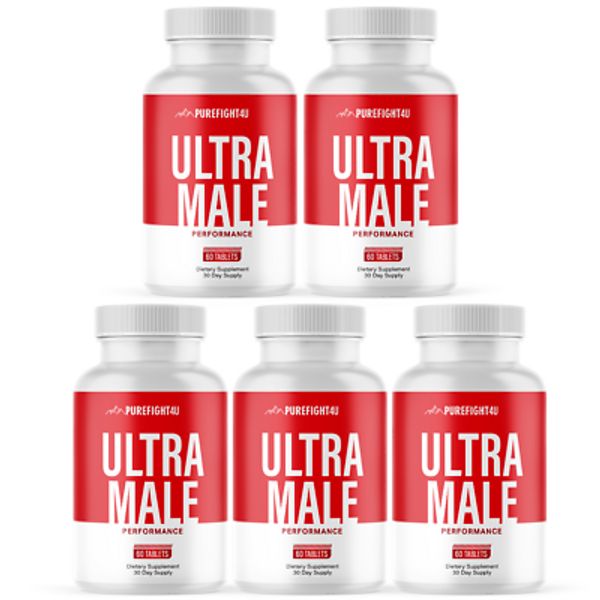 Ultra Male Performance Supplement - Unlock Maximum Energy & Drive 5 Bottles