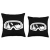Mountains Snowboard Goggles Cool Snowboarding Snowboarder Throw Pillow