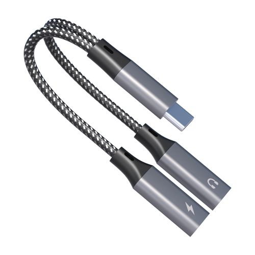 Dual USBC Headphone and Charger Adapter USB C Splitter - 2 in 1 Type C to Dual USB C Audio and 60W Fast Charging Dongle Cable with Call Music for iPhone16 iPhone15 iPad Pixel Huawei Galaxy S23 S22