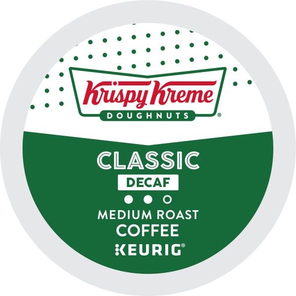 Krispy Kreme Classic Decaf Coffee, Keurig K-Cup Pod, Medium Roast, 72 Count