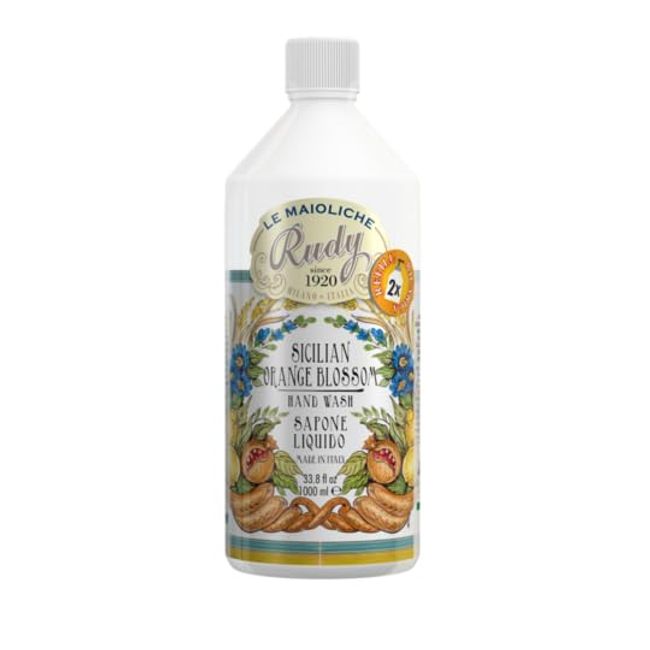 Sanwa Trading Rudy Le Maioliche Le Maioliche Liquid Soap Refill Refill Sicilian Orange Blossom Sicilian Orange Blossom