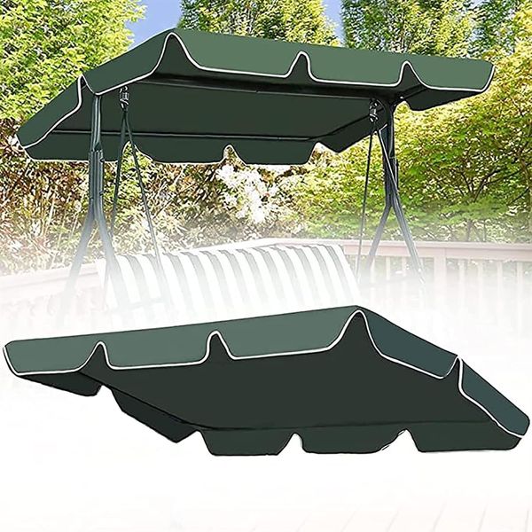 Swing Chair Canopy Replacement, 2 & 3 Seater Garden Swing Seat Canopy Cover, Only for Swing Chair Top Hammock Cover Porch Top Cover Seat(Cover Only) (Size : 164 * 114 * 15cm)