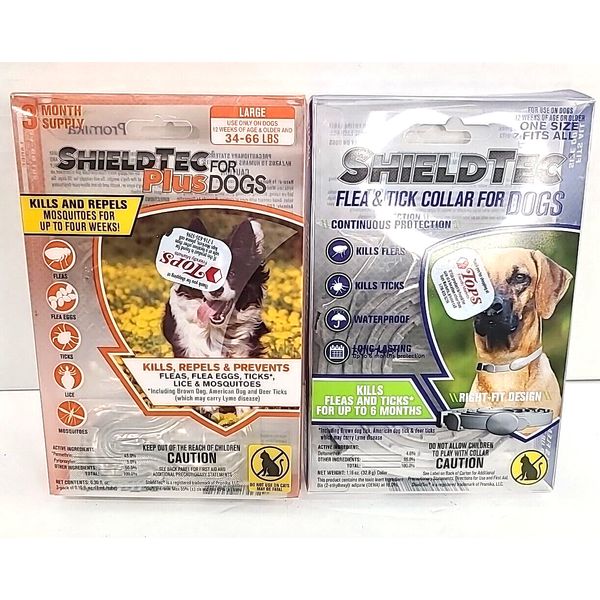 2 ShieldTec Plus Flea, Tick, Mosquito prevention  Large Dogs 34-66 lb 3/6 Months