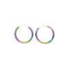 Jewellery Set Rainbow Necklace and Hoop Earrings, Glass
