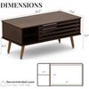 Lift Top Coffee Table with Storage, Mid Century Modern Coffee Table, Central Tab