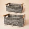 LA JOLIE MUSE Wicker Storage Baskets for Organizing, Recyclable Paper Rope