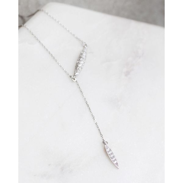 Marquise Drop Silver Necklace