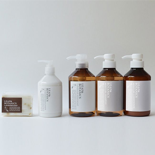 [Hometown Tax] Soap LEAF &amp; BOTANICS B Set of 5 types Matsuyama Yushi Beauty Bar Soap Liquid Soap Mother Soap Body Soap Moisture Shampoo Conditioner Body Lotion Botanics Soap Nice Scent Beauty Goods Skin Care [Sumida Ward]