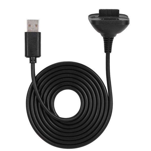 Hakeeta Charging Cable for XBOX 360 Controller XBOX 360 Controller 2 in 1 Cable for XBOX 360 Controller ABS Plastic (Black)