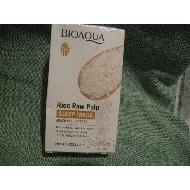 BIOAQUA Rice Raw Pulp Sleep Mask 4mlX20pcs Brand New Sealed Free Ship! 06/2026