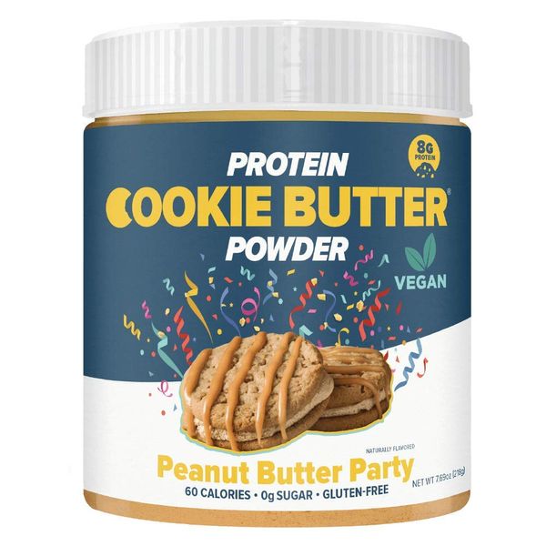 Flexible Dieting Lifestyle Vegan Protein Cookie Butter Powder - Peanut Butter Party | Dairy-Free, Keto-Friendly, No Added Sugars, Sugar-Free, Gluten-Free | Easy to Mix, Bake and Spread | 8oz