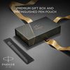 Parker IM Duo Pen Gift Set, Fountain Pen, Ballpoint Pen & Case, Black Lacquer with Chrome Trims, Medium Tip, Blue Ink, Perfect Graduation Gifts