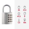 Padlock combination aluminum 40mm yellow