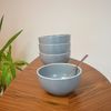 YöL Grey Dinnerware Set Table Setting Service For 4 Stoneware Modern Design 12pc Dinner Set Bowls Plates Dining