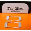 (2)West Coast Mirror Set For COE 1/48th Scale Trucks By Don Mills Models