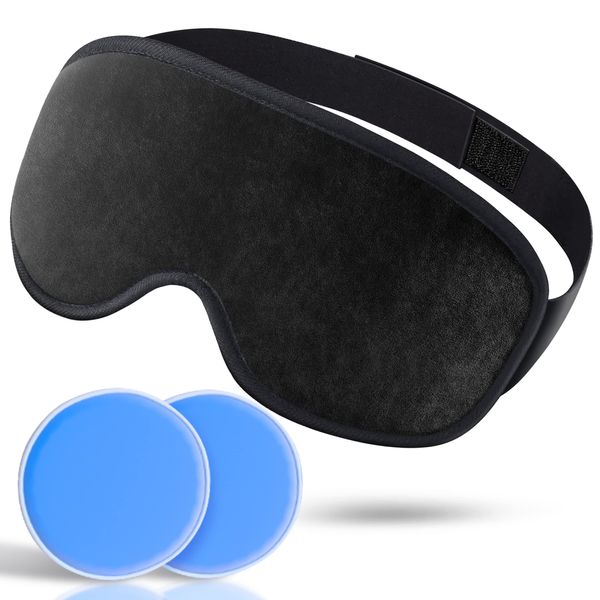 Medipaq® Deluxe Magnetic Gel Eye Mask - HOT or Cold - Reduce Swelling, Dark Circles, Wrinkles, Migraines Relief, Hayfever Relief, Sleep Mask, Headache Relief or Tired Puffy Eyes - Cooling Eye Mask