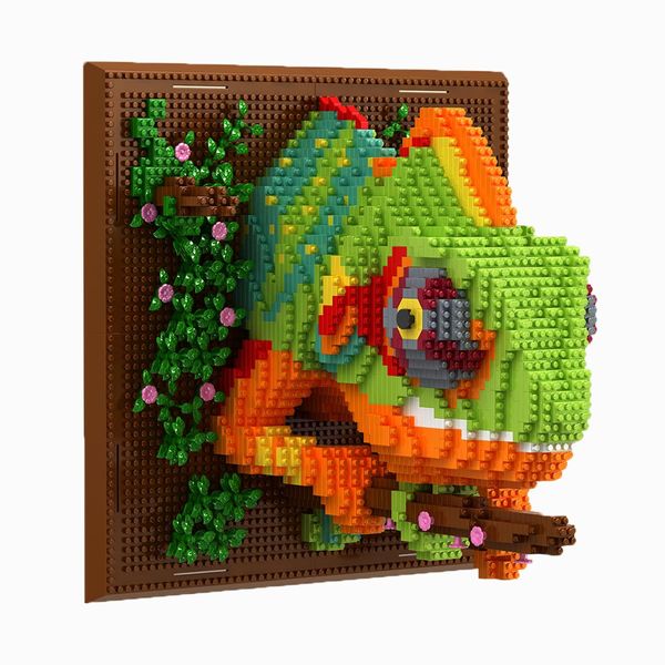 BDYDT Wall Art Chameleon Building Blocks Set; A Wall Decor Set for Adults Who Love Creative Hobbies(2688 Pieces) Toys Gifts for Kid and Adult