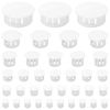 160 PCS Plastic Hole Plug Set - Snap-In Locking Caps in Assorted Sizes (White)