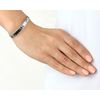 Tuscany Silver Women's Sterling Silver Engraved Adjustable Stripe Bangle