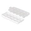 Maximex Egg Safe Stackable Set of 2 - Stackable Egg Lid Boxes, Polypropylene, 26 x 7 x 11 cm, Transparent