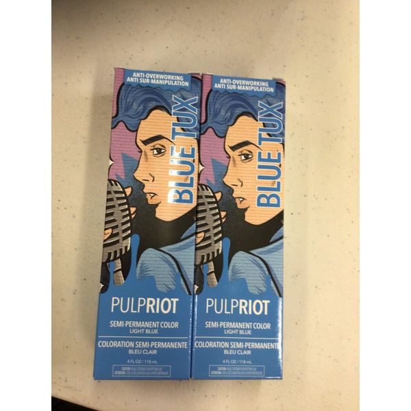 PULPRIOT Semi-Permanent Color Light Blue QTY Two 4 fl oz Tubes