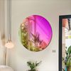 Round Wall Mirror Iridescent Effect Accent Mirror Rainbow Decor Mirror for Home