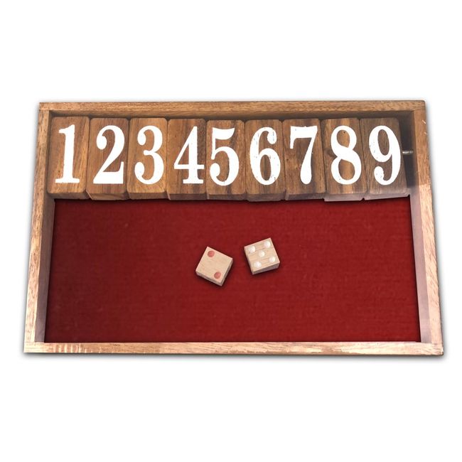 Authentic Jackpot Dice Game Natural Wood Jackpot Dice Game Red