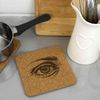 'Eye Sketch' Square Cork Trivet/Pot Stand (TR00025905)