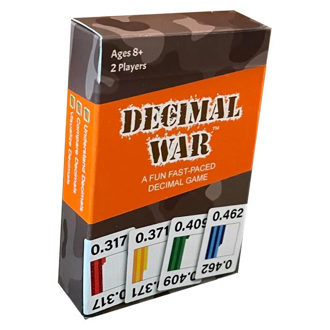 Math Magic Decimal War Card Game - Read and Compare Decimal Numbers