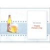 doodlecards Dad Fathers Day Card Beer Bottle Medium Size with Plain Envelope