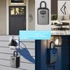 SISAV Smart Bluetooth Key Lock Box,Remote Access via App/Code,Resettable 6-Digit Combination,Large Capacity for 5 Keys,Wall-Mounted,No WiFi Needed,Grey(with Shackle)