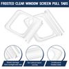 Window Screen Pull Tabs 30 Pack Replacement Universal Spline Channel Pull Lift Tab Plastic Window Screen Lift Tabs （Frosted Clear ）