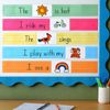 100-Pack Lined Sentence Strips for Classroom, 5 Colours, 61 x 7.6 cm