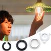 12Pcs Plastic Lamp Shade Reducer Ring, E27 and E27 to E14 Lampshade Reducer Ring, E14 Converter Fitting Light Fixtures Replacement(White and Black, 3 Types)