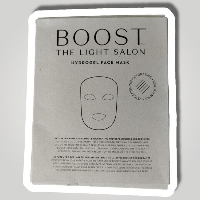 BOOST THE LIGHT SALON HYDROGEL FACE MASK 28g X3 BOXED FAST FREE SHIPPING