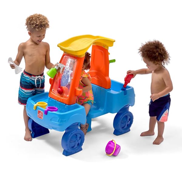 Car Wash Splash Center Blue Plastic Water Table for Toddlers