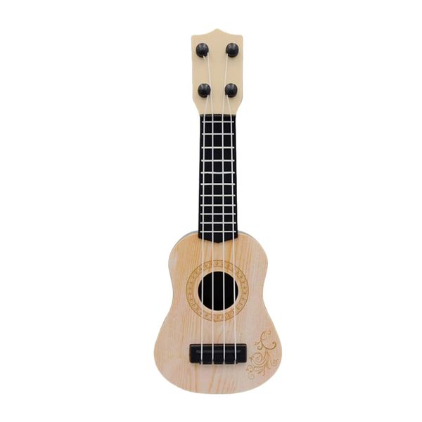 Toddmomy Kids Musical Instruments 1pc Wooden Kids Ukulele Toy Toddler Guitar Classical Instrument Ukulele Musical Toy for Preschool Children ( Beige ) Baby Guitar