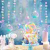 RVLZKCPG 6 Pcs Mermaid Party Decorations, Holographic Under the Sea Party Decorations, Mermaid Birthday Decorations, Mermaid Garland Streamer for Party, Room, Baby Shower Decor