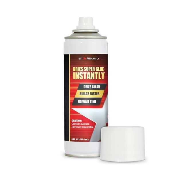 Starbond CA Glue Accelerator (6 Ounce) - Instantly Dries Super Glue