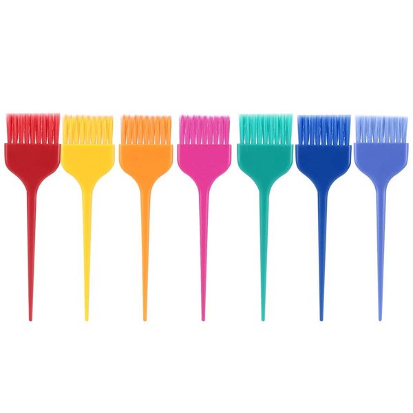 Hair Color Brush, 7Pcs Hair Dye Brush Set Colorful Hair Dyeing Brush Set Professional Hairdressing Tinting Brush Colour Applicator Hairdressing Salon Barber Hair Coloring Tool Kit