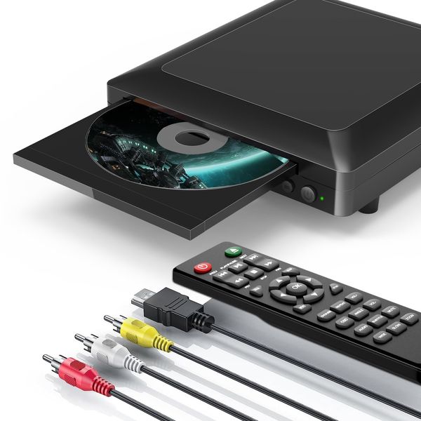 Ceihoit Mini DVD Player für TV HDMI/AV Ausgang mit Kabel enthalten, HD 1080P Upscaling, USB Eingang, Alle Regionen frei, Fehler Korrektur, integriertes PAL/NTSC System, DVD CD Player