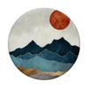 Sunset Abstract Gold Blue Mountain Landscape Art PopSockets Adhesive PopGrip