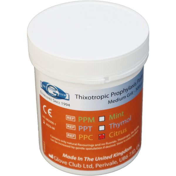 Glove Club Ltd Prophy Paste Thixotropic Citrus 300gram Medium Grit Pink Teeth Polishing Cleaning Stain Removal