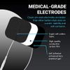 TENS Unit pads by Soft-touch Carbon Electrodes – Latex-Free Replacement pads electrode patches with High Stick performance and non-irritating gel- 2” Sq. 10 packs of 4 each/pack (40 electrodes)
