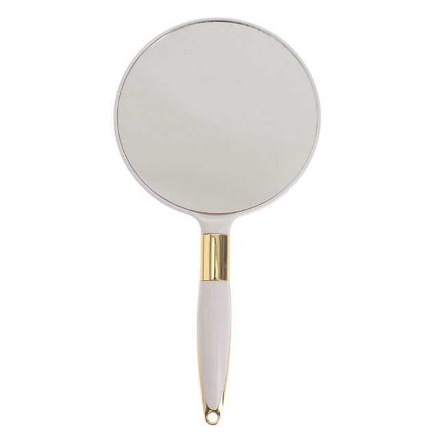 Frcolor Hand Mirror, Scandinavian Style, Makeup Mirror, Single-Sided Mirror, Makeup Mirror, Equal Times, For Home, Portable, Makeup Tool, Stylish (White)