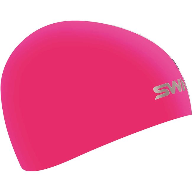 SWANS SA-10S FP Flash Pink Silicone Cap, For Competitive Swimming, Made in Japan, FINA Approved Model