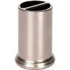 Home Zone Bath Accessory Set in Silver, Toothbrush Holder, Hand Soap Dispenser
